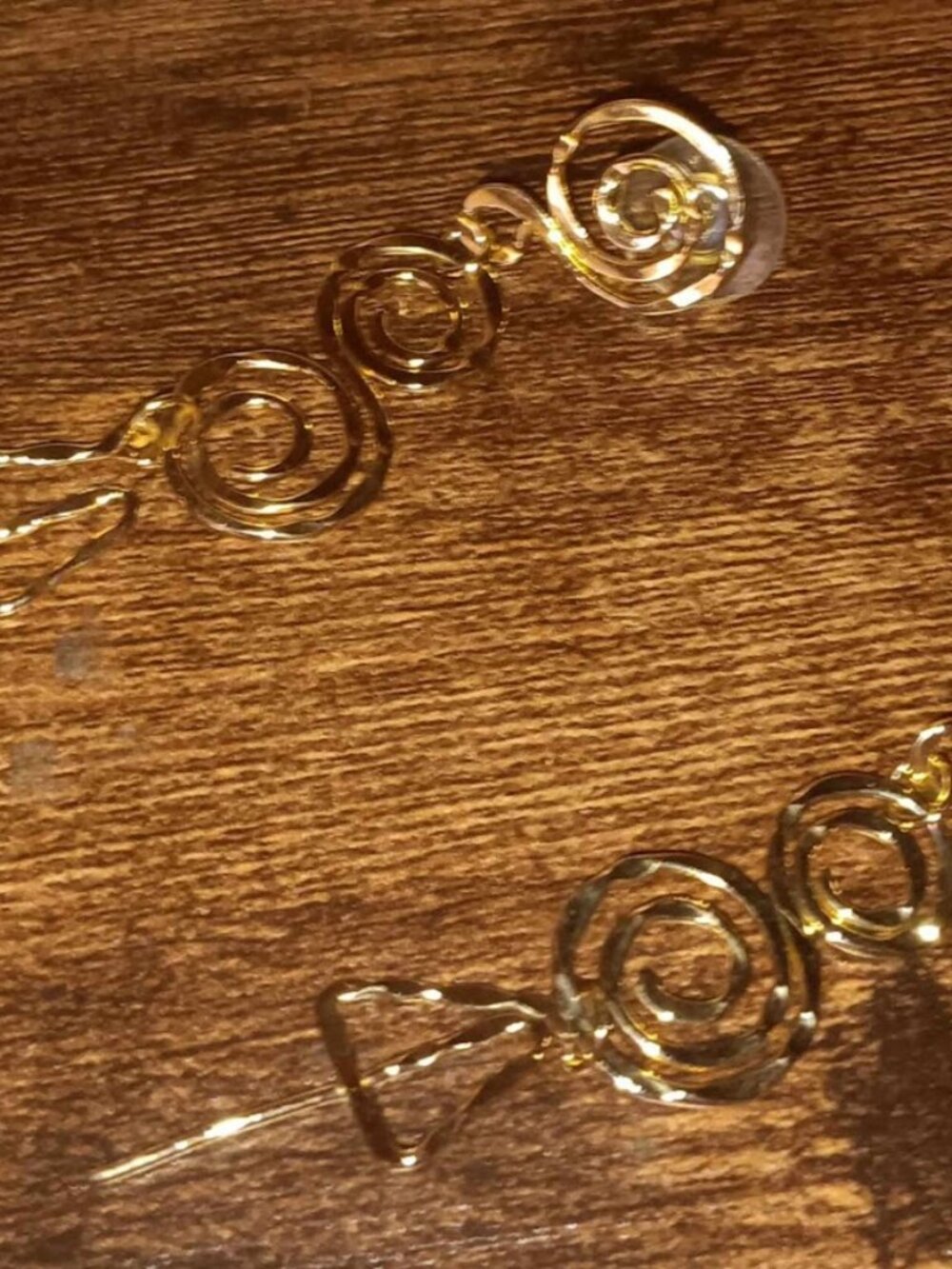 Unique Gold Swirled Earrings for Pierced Ears